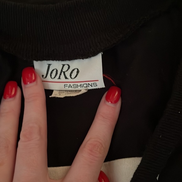 Black V-Neck Shirt with Black & White Detailing - Picture 8 of 9